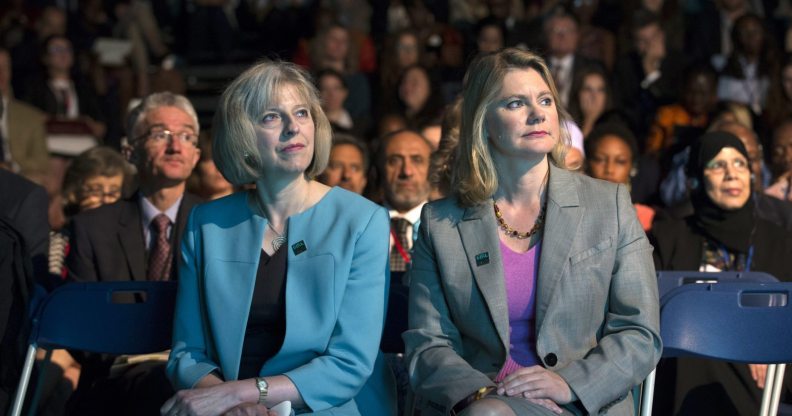 Theresa May and Justine Greening (Photo by Oli Scarff/Getty Images)