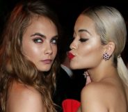 BEVERLY HILLS, CA - JANUARY 11: Model Cara Delevingne (L) and musician Rita Ora attend The Weinstein Company & Netflix's 2015 Golden Globes After Party presented by FIJI Water, Lexus, Laura Mercier and Marie Claire at The Beverly Hilton Hotel on January 11, 2015 in Beverly Hills, California. (Photo by Jonathan Leibson/Getty Images for TWC)