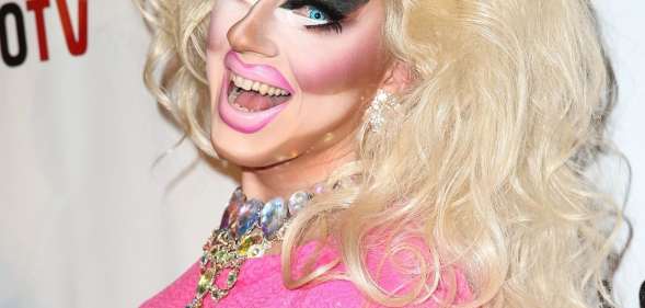 LOS ANGELES, CA - FEBRUARY 18: Drag queen Trixie Mattel attends the premiere of Logo TV's 'RuPaul's Drag Race' Season 7 at The Mayan on February 18, 2015 in Los Angeles, California. (Photo by Imeh Akpanudosen/Getty Images for MTV)