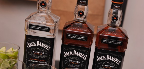 This is an image of three bottles of Jack Daniels Whiskey