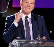 HOLLYWOOD, CA - APRIL 25: Honoree Kevin Spacey speaks onstage during the 4th Annual "Reel Stories, Real Lives", benefiting the Motion Picture & Television Fund at Milk Studios on April 25, 2015 in Hollywood, California. (Photo by Jesse Grant/Getty Images for Motion Picture & Television Fund)
