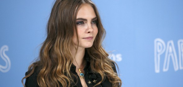 Cara Delevingne at a Paper Towns photocall