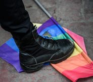 TERF: stepping on the LGBT rainbow flag
