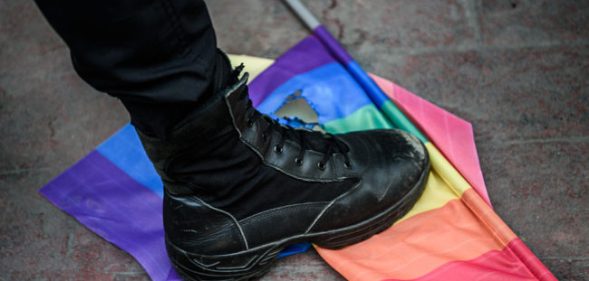 TERF: stepping on the LGBT rainbow flag