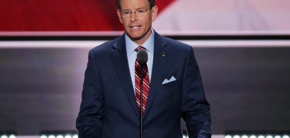 CARSON, CA - DECEMBER 01: Philip Anschutz, head of The Anschutz Entertainment Group (AEG), and owner Los Angeles Galaxy stands on the field after the Galaxy defeats the Houston Dynamo 3-1 to win the 2012 MLS Cup at The Home Depot Center on December 1, 2012 in Carson, California. (Photo by Harry How/Getty Images)