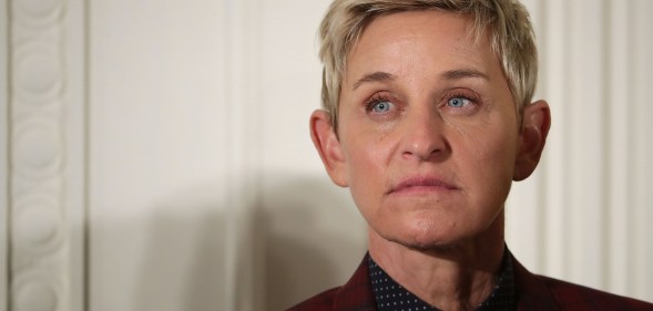 Comedian and talk show host Ellen DeGeneres is awarded the Presidential Medal of Freedom during a ceremony in the East Room of the White House November 22, 2016 in Washington, DC.