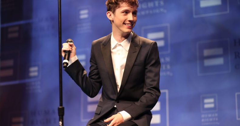 LOS ANGELES, CA - MARCH 18: Singer Troye Sivan performs onstage at The Human Rights Campaign 2017 Los Angeles Gala Dinner at JW Marriott Los Angeles at L.A. LIVE on March 18, 2017 in Los Angeles, California. (Photo by Christopher Polk/Getty Images for Human Rights Campaign)