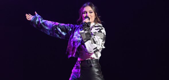 NEW YORK, NY - APRIL 06: Singer Daya performs on stage during WE Day New York Welcome to celebrate young people changing the world at Radio City Music Hall on April 6, 2017 in New York City. (Photo by Dimitrios Kambouris/Getty Images for WE)