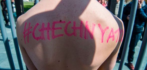 Many people are protesting against the 'gay genocide' in Chechnya