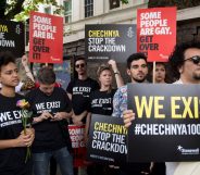 Chechnya protest in London