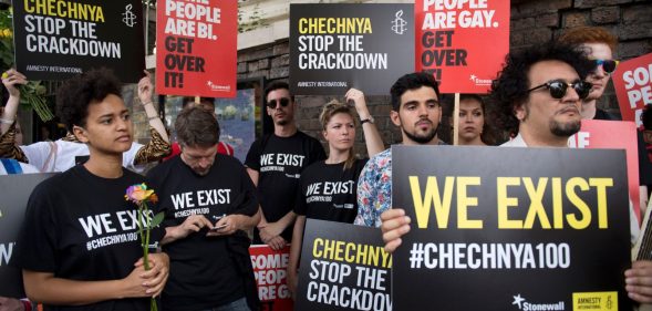 Chechnya protest in London