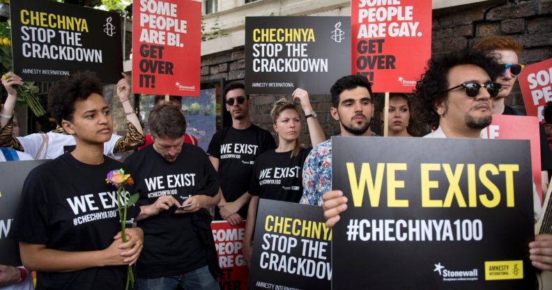 Chechnya protest in London