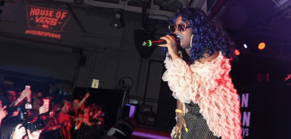 NEW YORK, NY - JUNE 02: Cupcakke performs on stage at NYLON + NYLON Guys Celebrate the Music Issue at House of Vans Brooklyn on June 2, 2017 in New York City. (Photo by Craig Barritt/Getty Images for Nylon)