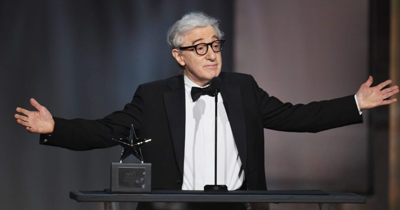HOLLYWOOD, CA - JUNE 08: Director-actor Woody Allen speaks onstage during American Film Institute's 45th Life Achievement Award Gala Tribute to Diane Keaton at Dolby Theatre on June 8, 2017 in Hollywood, California. 26658_007 (Photo by Kevin Winter/Getty Images)