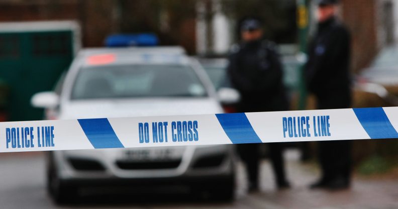 Police tape, representing police treating a homophobic attack in Greenwich as a hate crime