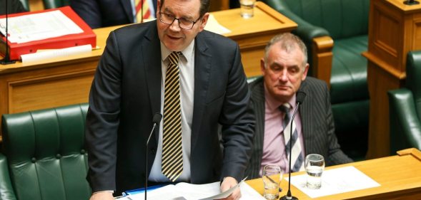 WELLINGTON, NEW ZEALAND - JULY 06: Labour MP Grant Robertson responds after a formal apology by the government at Parliament on July 6, 2017 in Wellington, New Zealand. The formal apology was to men who have been convicted of homosexual crimes under a law that was repealed in 1986. New Zealand decriminalised consensual sex between men in 1986 but convictions for offences remained on record and could still appear on a criminal history check.It is believed there are still about 1000 men alive who have been convicted.New Zealand became the first country to legalise gay marriage in the Asia-Pacific region in 2013. (Photo by Hagen Hopkins/Getty Images)