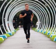 CLAPHAM, ENGLAND - AUGUST 08: Ryan Libbey at Run the Tube by ASICS, an 85-metre multi-sensory LED tunnel in Clapham Common for its #IMoveLondon campaign on August 8, 2017 in Clapham, England. Run the Tube aims to inspire Londoners to move more and use their city as their gym following research that revealed Brits spend most of their waking hours sitting down. Catch Run The Tube in Clapham Common before it closes on 10 August. (Photo by Harry Hubbard/Getty Images for Asics)