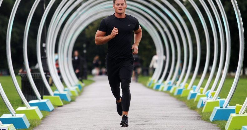CLAPHAM, ENGLAND - AUGUST 08: Ryan Libbey at Run the Tube by ASICS, an 85-metre multi-sensory LED tunnel in Clapham Common for its #IMoveLondon campaign on August 8, 2017 in Clapham, England. Run the Tube aims to inspire Londoners to move more and use their city as their gym following research that revealed Brits spend most of their waking hours sitting down. Catch Run The Tube in Clapham Common before it closes on 10 August. (Photo by Harry Hubbard/Getty Images for Asics)