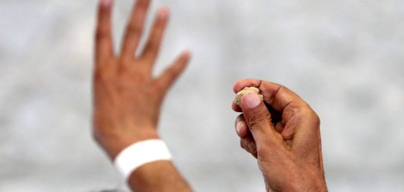 Symbolic stoning of the devil ceremony in Saudi Arabia