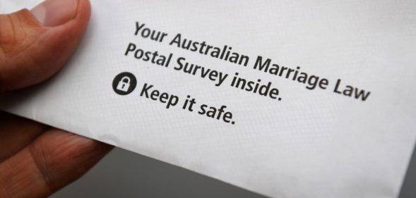 Same-sex marriage postal form