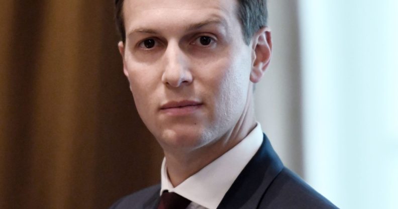 WASHINGTON, DC - SEPTEMBER 26: Jared Kushner (C), President Trump's adviser and son-in-law attends a working luncheon with Prime Minister Mariano Rajoy of Spain in the Cabinet Room of the White House September 26, 2017 in Washington, DC. (Photo by Olivier Douliery-Pool/Getty Images)
