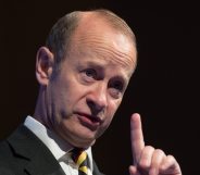 TORQUAY, ENGLAND - SEPTEMBER 30: Newly elected UKIP leader Henry Bolton makes his leader's speech at their autumn conference being held at the Riviera International Centre on September 30, 2017 in Torquay, England. Bolton is the UKIP party's fourth leader in just over a year. (Photo by Matt Cardy/Getty Images)
