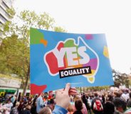 MELBOURNE, AUSTRALIA - OCTOBER 01: Thousands of people gather in support of same sex mariage on October 1, 2017 in Melbourne, Australia. Australians are currently taking part in the Marriage Law Postal Survey, which is asking whether the law should be changed to allow same-sex marriage. The outcome of the survey is expected to be announced on 15 November. (Photo by Darrian Traynor/Getty Images)