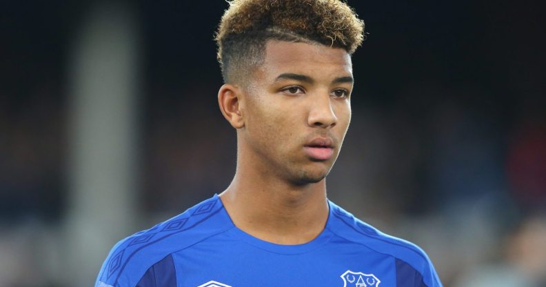 LIVERPOOL, ENGLAND - SEPTEMBER 28: Mason Holgaate of Everton FC lines up prior to the UEFA Europa League group E match between Everton FC and Apollon Limassol at Goodison Park on September 28, 2017 in Liverpool, United Kingdom. (Photo by Alex Livesey/Getty Images)