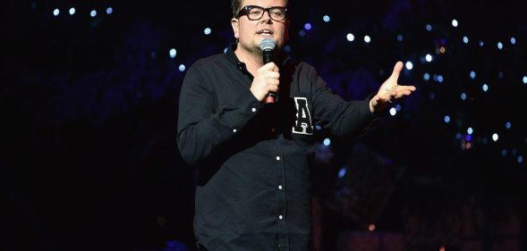 LONDON, ENGLAND - NOVEMBER 26: Alan Carr performs at Absolute Radio Live in aid of Stand Up To Cancer at London Palladium on November 26, 2017 in London, England. (Photo by Jeff Spicer/Getty Images)