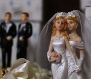 SAN FRANCISCO, CA - DECEMBER 05: Same-sex marriage cake toppers are displayed on a shelf at Fantastico on December 5, 2017 in San Francisco, California. The U.S. Supreme Court is hearing a civil rights case over a Colorado baker's refusal to make a wedding cake for a same-sex couple. (Photo by Justin Sullivan/Getty Images)
