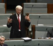 CANBERRA, AUSTRALIA - DECEMBER 07: Bob Katter speaking for an amendment to the marriage eqaulity bill at Parliament House on December 7, 2017 in Canberra, Australia. After the Marriage Equality Bill was passed by the Senate last week, 43 votes to 12, the House of Representatives is expected to pass the legislation on same-sex marriage by the end of the week. Australians voted 'Yes' in the Marriage Law Postal Survey for the law to be changed. (Photo by Michael Masters/Getty Images)