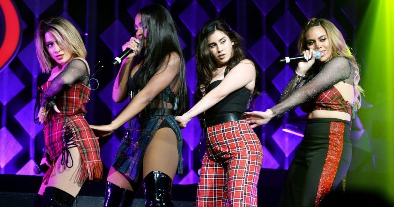 BOSTON, MA - DECEMBER 10: (L-R) Ally Brooke, Normani Kordei, Lauren Jauregui and Dinah Jane of Fifth Harmony perform onstage during KISS 108's Jingle Ball 2017 presented by Capital One at TD Garden on December 10, 2017 in Boston, Mass. (Photo by Darren McCollester/Getty Images for iHeartMedia )