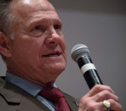 Republican Senatorial candidate Roy Moore addresses his supporters in Montgomery, Alabama, on December 12, 2017. Democrat Doug Jones scored a victory Tuesday in a fiercely contested US Senate race in conservative Alabama, dealing a setback to US President Donald Trump, whose candidate could not overcome damaging sexual misconduct accusations. With 92 percent of precincts reporting, former prosecutor Jones secured 49.5 percent of the vote compared to Roy Moore's 48.8 percent, CNN and other networks reported. / AFP PHOTO / JIM WATSON (Photo credit should read JIM WATSON/AFP/Getty Images)