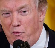 US President Donald Trump speaks during a working session with mayors in the East Room of the White House on January 24, 2018 in Washington, DC. / AFP PHOTO / Mandel NGAN (Photo credit should read MANDEL NGAN/AFP/Getty Images)