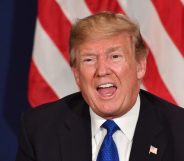 US President Donald Trump speaks during a bilateral meeting with Israel's Prime Minister on the sidelines of the World Economic Forum (WEF) annual meeting in Davos, eastern Switzerland, on January 25, 2018. / AFP PHOTO / Nicholas Kamm (Photo credit should read NICHOLAS KAMM/AFP/Getty Images)