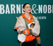 NEW YORK, NY - JANUARY 31: Rose McGowan signs copies of her memoir "Brave" at Barnes & Noble Union Square on January 31, 2018 in New York City. (Photo by John Lamparski/Getty Images)