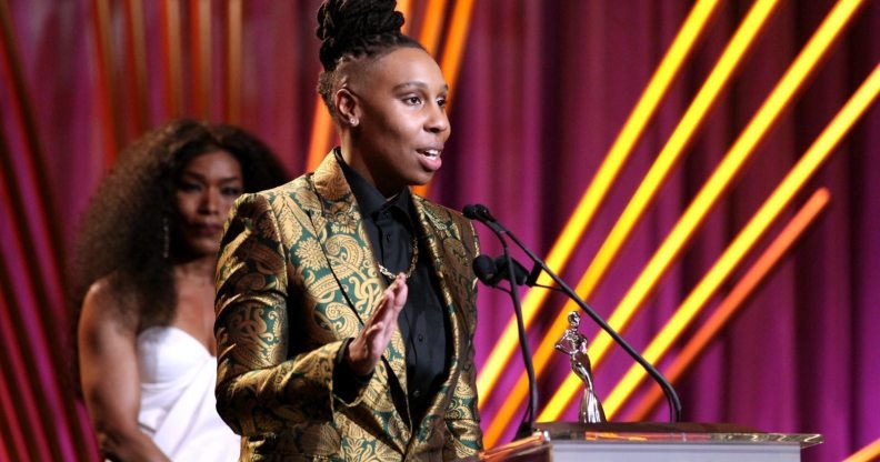 BEVERLY HILLS, CA - MARCH 01: Honoree Lena Waithe speaks onstage during the 2018 Essence Black Women In Hollywood Oscars Luncheon at Regent Beverly Wilshire Hotel on March 1, 2018 in Beverly Hills, California. (Photo by Leon Bennett/Getty Images for Essence)
