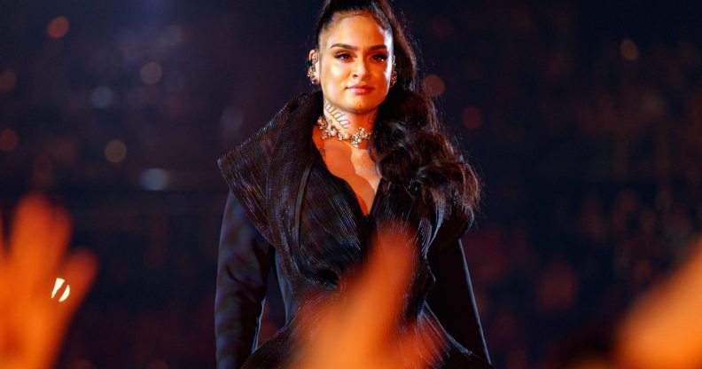 INGLEWOOD, CA - MARCH 11: Kehlani performs onstage during the 2018 iHeartRadio Music Awards which broadcasted live on TBS, TNT, and truTV at The Forum on March 11, 2018 in Inglewood, California. (Photo by Christopher Polk/Getty Images for iHeartMedia)