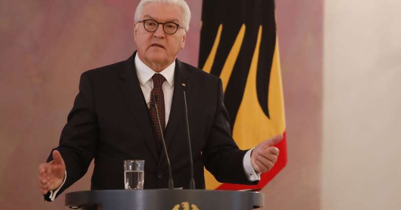 BERLIN, GERMANY - MARCH 14: German President Frank-Walter Steinmeier speaks during a ceremony to confirm the members of the new German government cabinet at Schloss Bellevue palace on March 14, 2018 in Berlin, Germany. Members of the new German government, a coalition between Christian Democrats (CDU/CSU) and Social Democrats (SPD), were sworn in today and will begin work immediately. The new government took the longest to create of any government in modern German history following elections last September that left the German Christian Democrats (CDU) as the strongest party but with too few votes in order to have a strong hand in determining the next coalition. (Photo by Michele Tantussi/Getty Images)