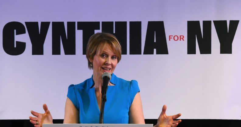 Former Sex and the City star Cynthia Nixon (Photo by TIMOTHY A. CLARY/AFP/Getty Images)