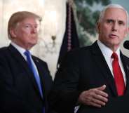 WASHINGTON, DC - MARCH 22: U.S. Vice President Mike Pence speaks before U.S. President Donald Trump signed a presidential memorandum aimed at what he calls Chinese economic aggression in the Roosevelt Room at the White House on March 22, 2018 in Washington, DC. (Photo by Mark Wilson/Getty Images)