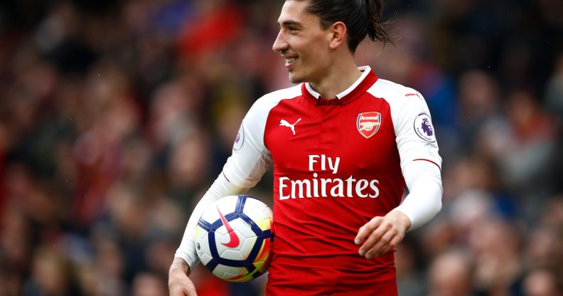 LONDON, ENGLAND - APRIL 08: Hector Bellerin of Arsenal during the Premier League match between Arsenal and Southampton at Emirates Stadium on April 8, 2018 in London, England. (Photo by Julian Finney/Getty Images)