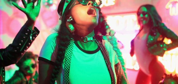 LOS ANGELES, CA - APRIL 26: Janelle Monáe celebrates the launch of her new album and emotion picture, Dirty Computer, with her Spotify Fans at the Mack Sennett Studios in Los Angeles on April 26, 2018. (Photo by Christopher Polk/Getty Images for Spotify)