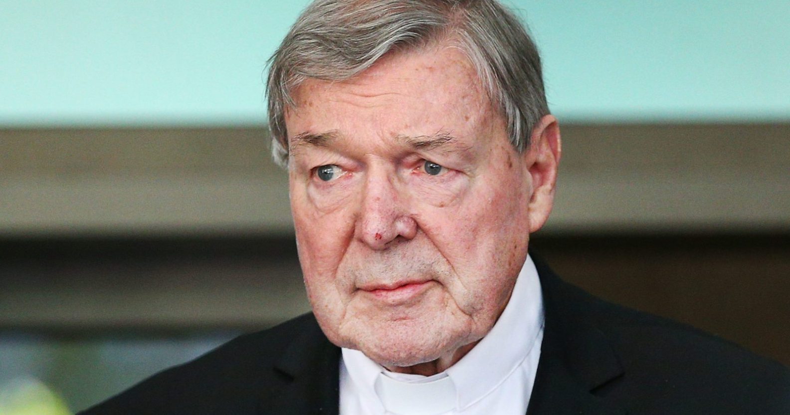 A photo of the late Cardinal George Pell wearing