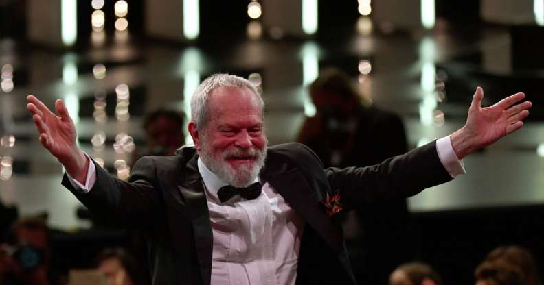 US-British director Terry Gilliam attends on May 19, 2018 the closing ceremony of the 71st edition of the Cannes Film Festival in Cannes, southern France. (Photo by Alberto PIZZOLI / AFP) (Photo credit should read ALBERTO PIZZOLI/AFP/Getty Images)