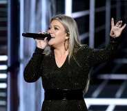 LAS VEGAS, NV - MAY 20: Host Kelly Clarkson speaks onstage during the 2018 Billboard Music Awards at MGM Grand Garden Arena on May 20, 2018 in Las Vegas, Nevada. (Photo by Kevin Winter/Getty Images)