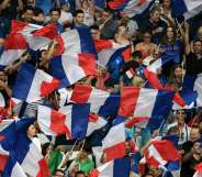 NICE, FRANCE - JUNE 01: French fans during the International Friendly match between France and Italy at Allianz Riviera Stadium on June 1, 2018 in Nice, France. (Photo by Claudio Villa/Getty Images)