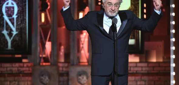 NEW YORK, NY - JUNE 10: Robert De Niro speaks onstage during the 72nd Annual Tony Awards at Radio City Music Hall on June 10, 2018 in New York City. (Photo by Theo Wargo/Getty Images for Tony Awards Productions)