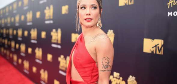Halsey attends the 2018 MTV Movie And TV Awards on June 16, 2018 (Christopher Polk/Getty Images for MTV)