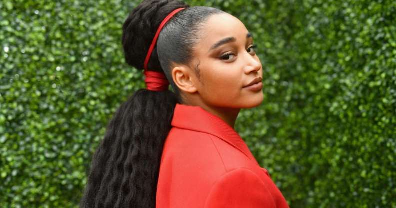 SANTA MONICA, CA - JUNE 16: Actor Amandla Stenberg attends the 2018 MTV Movie And TV Awards at Barker Hangar on June 16, 2018 in Santa Monica, California. (Photo by Emma McIntyre/Getty Images for MTV)